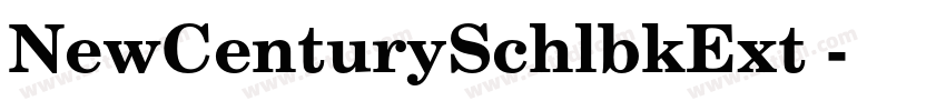 NewCenturySchlbkExt 字体转换